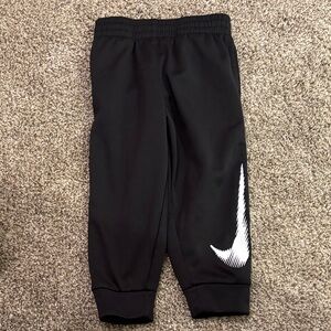 Nike Kids Black Sweatpants with White Logo